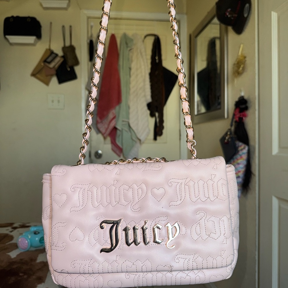 Juicy Couture Pink Embossed Shoulder Bag
